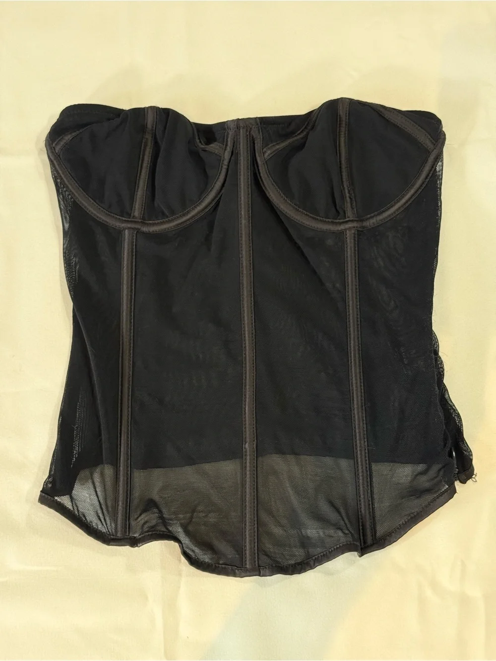 Tiger Mist Black Sheer Strapless Bustier